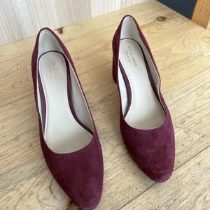 Cole Haan Block Pump - Burgundy 8.